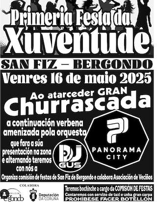 Fechas, información, programa, cartel, imágenes, mapa y ubicación de I Festa da Xuventude de San Fiz  en  Bergondo