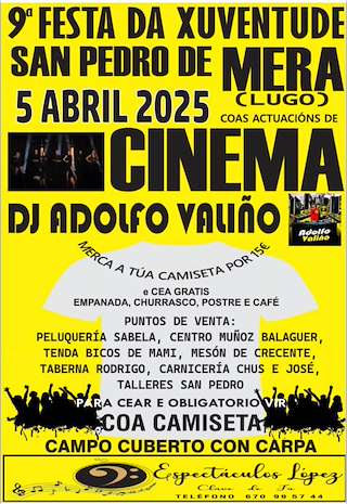 Fechas, información, programa, cartel, imágenes, mapa y ubicación de IX Festa da Xuventude de San Pedro de Mera  en  Lugo