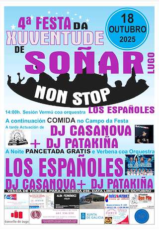 Fechas, información, programa, cartel, imágenes, mapa y ubicación de IV Festa da Xuventude de San Pedro de Soñar (2025)  en  Lugo