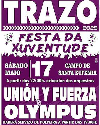 Fechas, información, programa, cartel, imágenes, mapa y ubicación de Festa da Xuventude de Santa Eufemia  en  Trazo