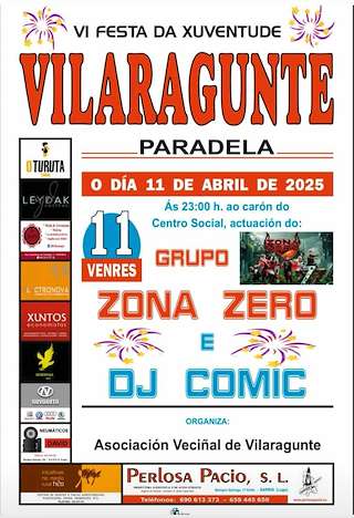 Fechas, información, programa, cartel, imágenes, mapa y ubicación de VI Festa da Xuventude de Vilaragunte  en  Paradela