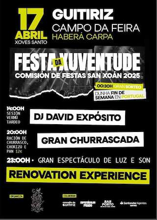 Fechas, información, programa, cartel, imágenes, mapa y ubicación de Festa da Xuventude  en  Guitiriz