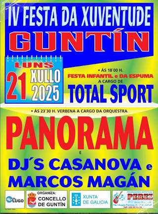 Fechas, información, programa, cartel, imágenes, mapa y ubicación de IV Festa da Xuventude  en  Guntín
