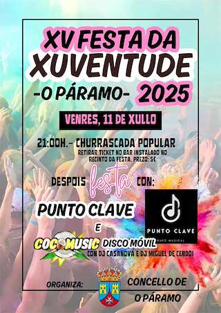 Fechas, información, programa, cartel, imágenes, mapa y ubicación de XV Festa da Xuventude  en  O Páramo