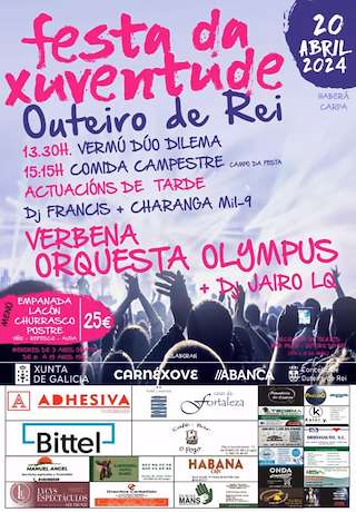 Fechas, información, programa, cartel, imágenes, mapa y ubicación de Festa da Xuventude (2026)  en  Outeiro de Rei