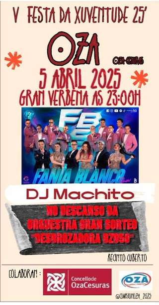 Fechas, información, programa, cartel, imágenes, mapa y ubicación de V Festa da Xuventude  en  Oza Cesuras