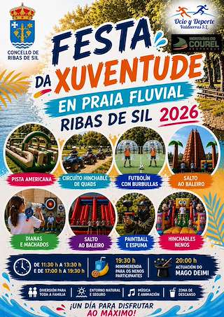 Fechas, información, programa, cartel, imágenes, mapa y ubicación de Festa da Xuventude  (2026)  en  Ribas de Sil