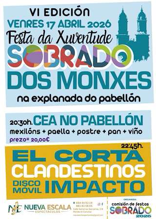 Fechas, información, programa, cartel, imágenes, mapa y ubicación de VI Festa da Xuventude (2026) en Sobrado