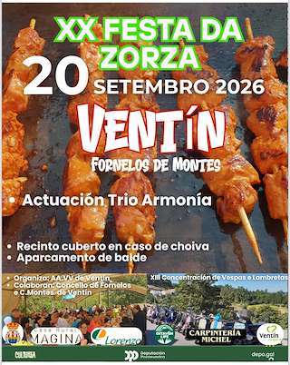Fechas, información, programa, cartel, imágenes, mapa y ubicación de XX Festa da Zorza (2026) en Fornelos de Montes