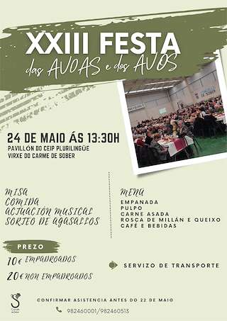 Fechas, información, programa, cartel, imágenes, mapa y ubicación de XXIII Festa das Avoas e dos Avós  en  Sober
