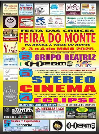 Fechas, información, programa, cartel, imágenes, mapa y ubicación de Festa das Cruces de Feira do Monte  en  Cospeito