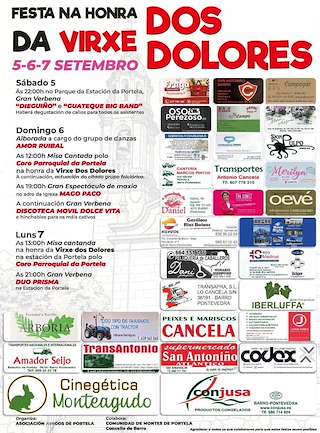 Fechas, información, programa, cartel, imágenes, mapa y ubicación de Festa das Dores de Portela (2026) en Barro