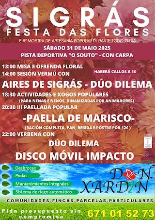Fechas, información, programa, cartel, imágenes, mapa y ubicación de Festa das Flores   en  Cambre