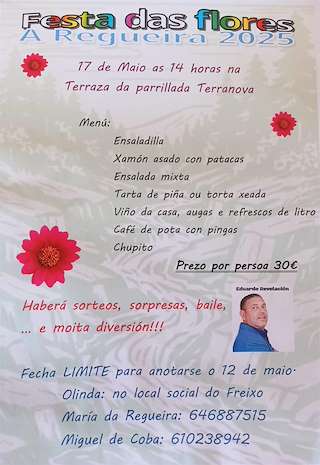 Fechas, información, programa, cartel, imágenes, mapa y ubicación de Festa das Flores de A Regueira   en  Oza Cesuras