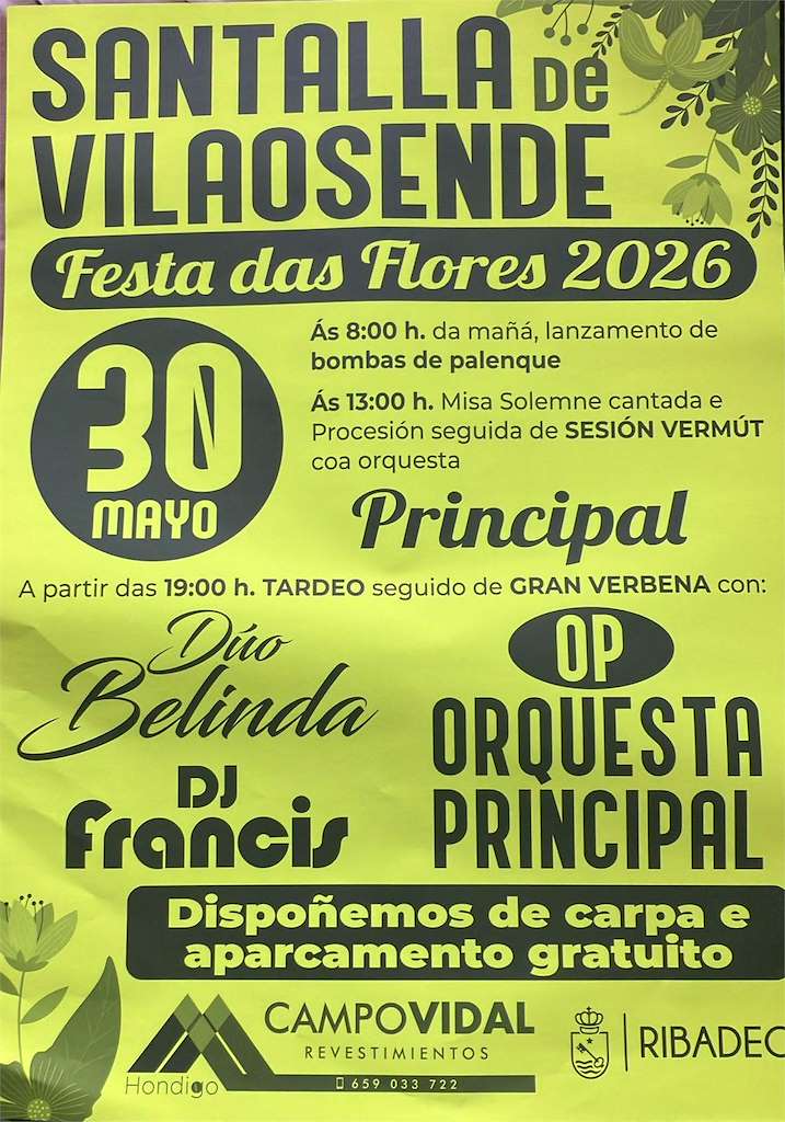 Festa das Flores de Vilaosende (2026) en Ribadeo