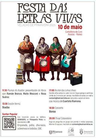 Fechas, información, programa, cartel, imágenes, mapa y ubicación de Festa das Letras Vivas  en  Rianxo