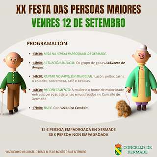 Fechas, información, programa, cartel, imágenes, mapa y ubicación de XX Festa das Personas Maiores  en  Xermade