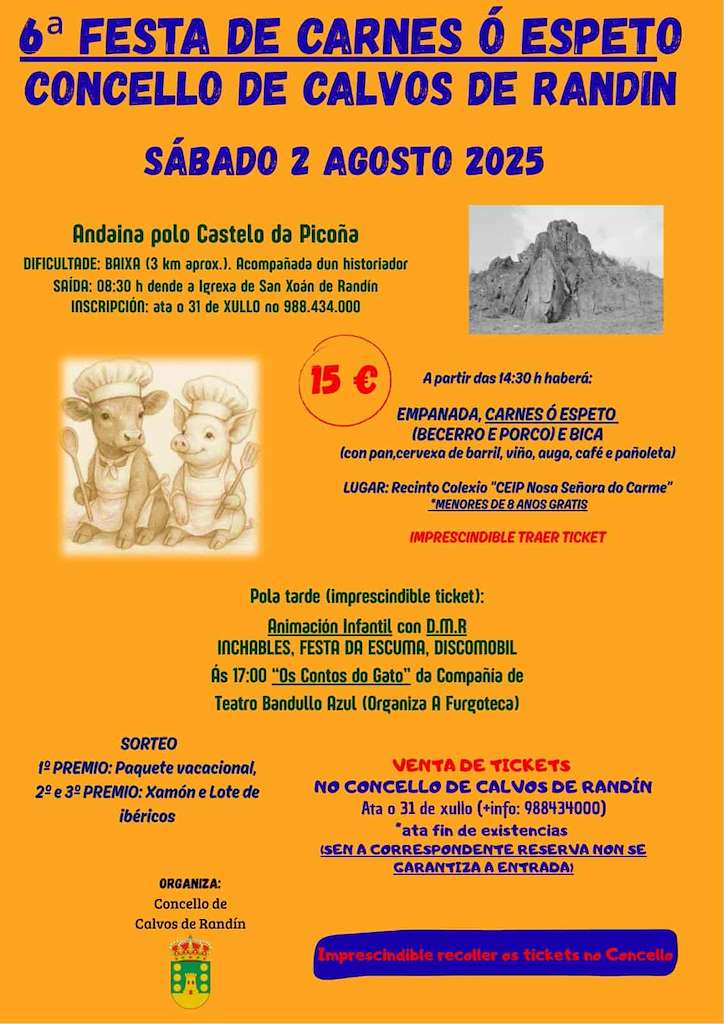 VI Festa de Carnes ó Espeto (2025) en Calvos de Randín