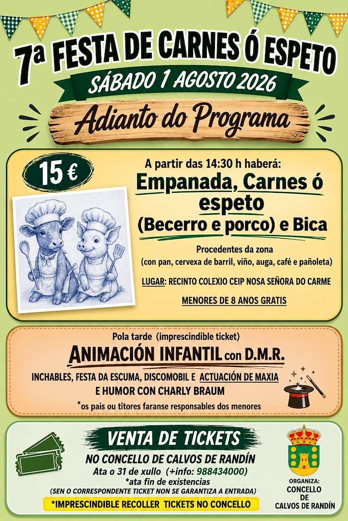 VII Festa de Carnes ó Espeto (2026) en Calvos de Randín
