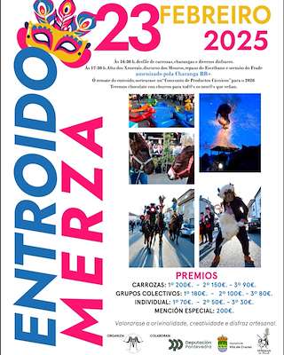 Fechas, información, programa, cartel, imágenes, mapa y ubicación de Festa de Entroido de Merza  en  Vila de Cruces