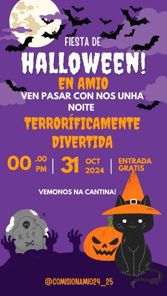 Festa de Halloween na Cantina de Amio en Santiago de Compostela