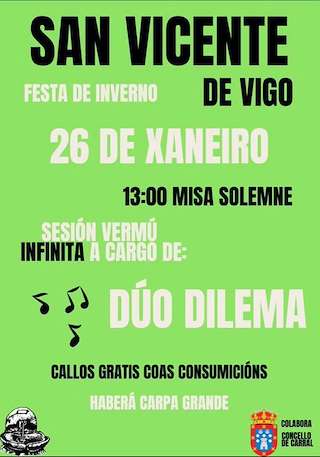 Fechas, información, programa, cartel, imágenes, mapa y ubicación de Festa de Inverno de San Vicente de Vigo   en  Carral