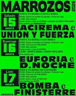 Fechas, información, programa, cartel, imágenes, mapa y ubicación de Festa de Marrozos (2026) en Santiago de Compostela