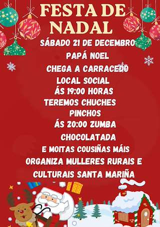 Fechas, información, programa, cartel, imágenes, mapa y ubicación de Festa de Nadal de Carracedo  en  Caldas de Reis