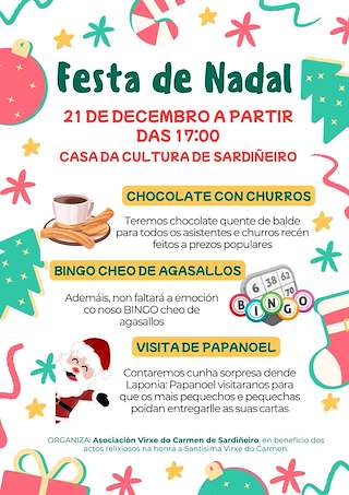Fechas, información, programa, cartel, imágenes, mapa y ubicación de Festa de Nadal de Sardiñeiro (2025)  en  Fisterra
