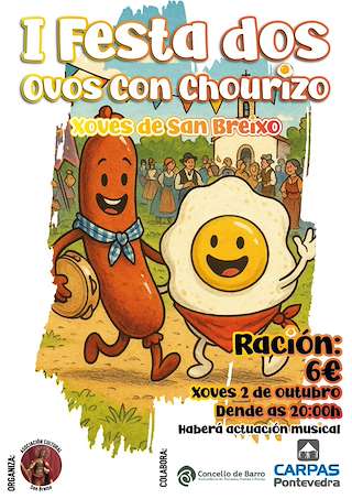 Fechas, información, programa, cartel, imágenes, mapa y ubicación de I Festa de Ovos con Chourizo  en  Barro