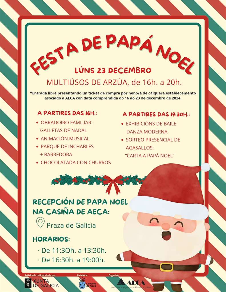 Festa de Papá Noel en Arzúa