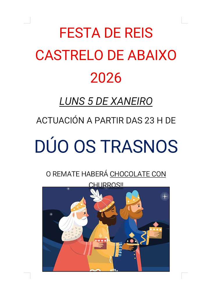 Fiesta de Reyes de Castrelo de Abaixo en O Riós