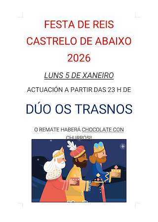 Fechas, información, programa, cartel, imágenes, mapa y ubicación de Fiesta de Reyes de Castrelo de Abaixo  en  O Riós