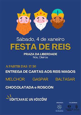 Fechas, información, programa, cartel, imágenes, mapa y ubicación de Festa de Reis de Nós  en  Oleiros