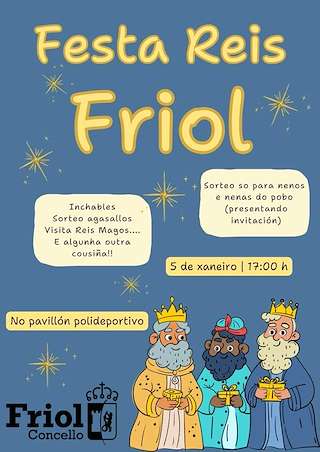 Fechas, información, programa, cartel, imágenes, mapa y ubicación de Fiesta de Reyes (2026) en Friol