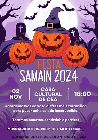 Fechas, información, programa, cartel, imágenes, mapa y ubicación de Festa de Samaín de Cea (2026)  en  Vilagarcía de Arousa