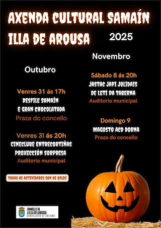 Fechas, información, programa, cartel, imágenes, mapa y ubicación de Festa de Samaín  (2025) en Illa de Arousa