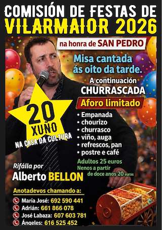Fechas, información, programa, cartel, imágenes, mapa y ubicación de Festa de San Pedro (2026)  en  Vilarmaior