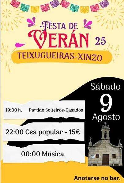 Festa de Verán de Teixugueiras - Xinzo (2025) en Cartelle