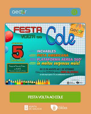 Fechas, información, programa, cartel, imágenes, mapa y ubicación de Festa de Volta ao Cole  en  Ordes