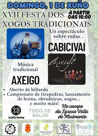 Fechas, información, programa, cartel, imágenes, mapa y ubicación de XVII Festa de Xogos Tradicionais Xotramu de Muimenta  en  Cospeito