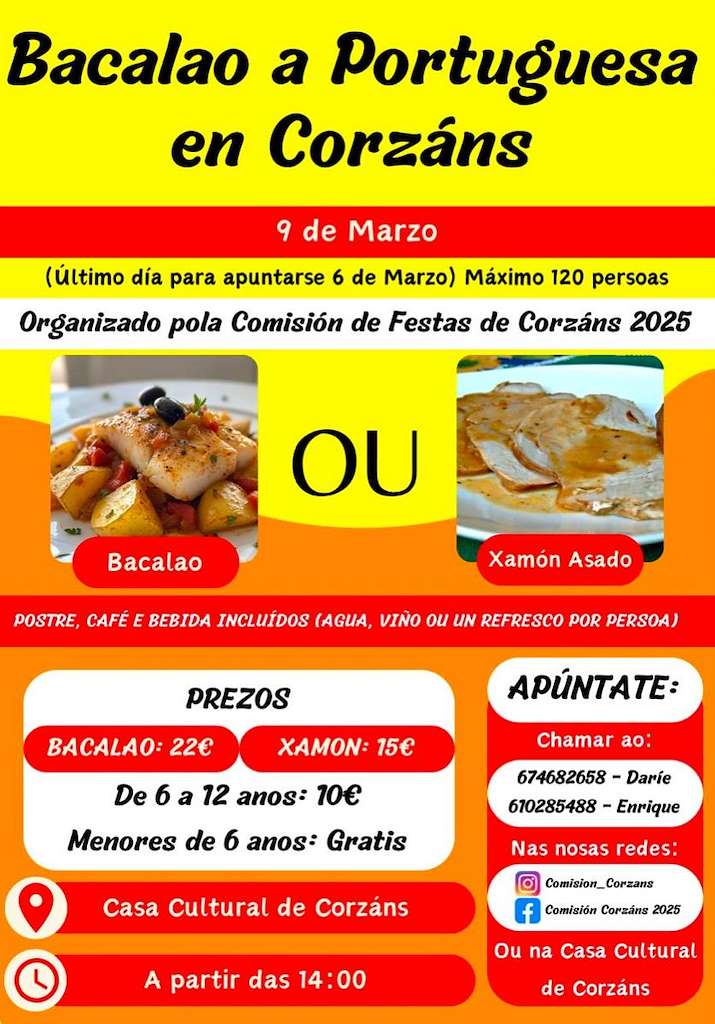 Festa do Bacalao a Portuguesa de Corzáns en Salvaterra do Miño