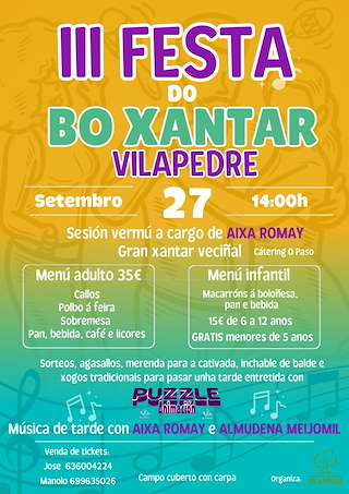 Fechas, información, programa, cartel, imágenes, mapa y ubicación de III Festa do Bo Xantar de Vilapedre  en  Vilalba