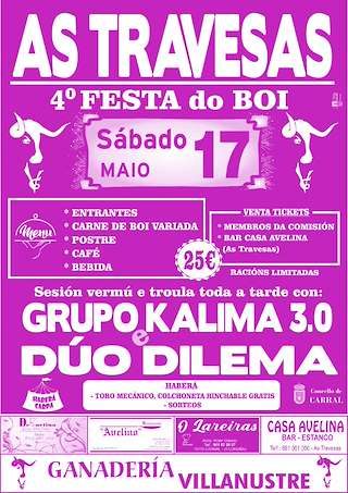 Fechas, información, programa, cartel, imágenes, mapa y ubicación de IV Festa do Boi  en  Carral