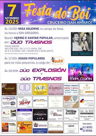 Fechas, información, programa, cartel, imágenes, mapa y ubicación de Festa do Boi de Cruceiro  en  San Amaro