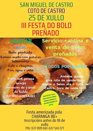 Fechas, información, programa, cartel, imágenes, mapa y ubicación de III Festa do Bolo Preñado (2026)  en  A Estrada