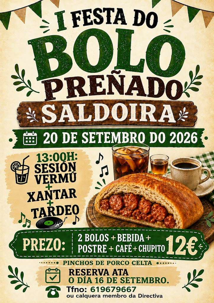 I Festa do Bolo Preñado de Saldoira (2026) en A Pontenova