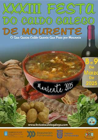 Fechas, información, programa, cartel, imágenes, mapa y ubicación de XXXIII Festa do Caldo Galego de Mourente  en  Pontevedra
