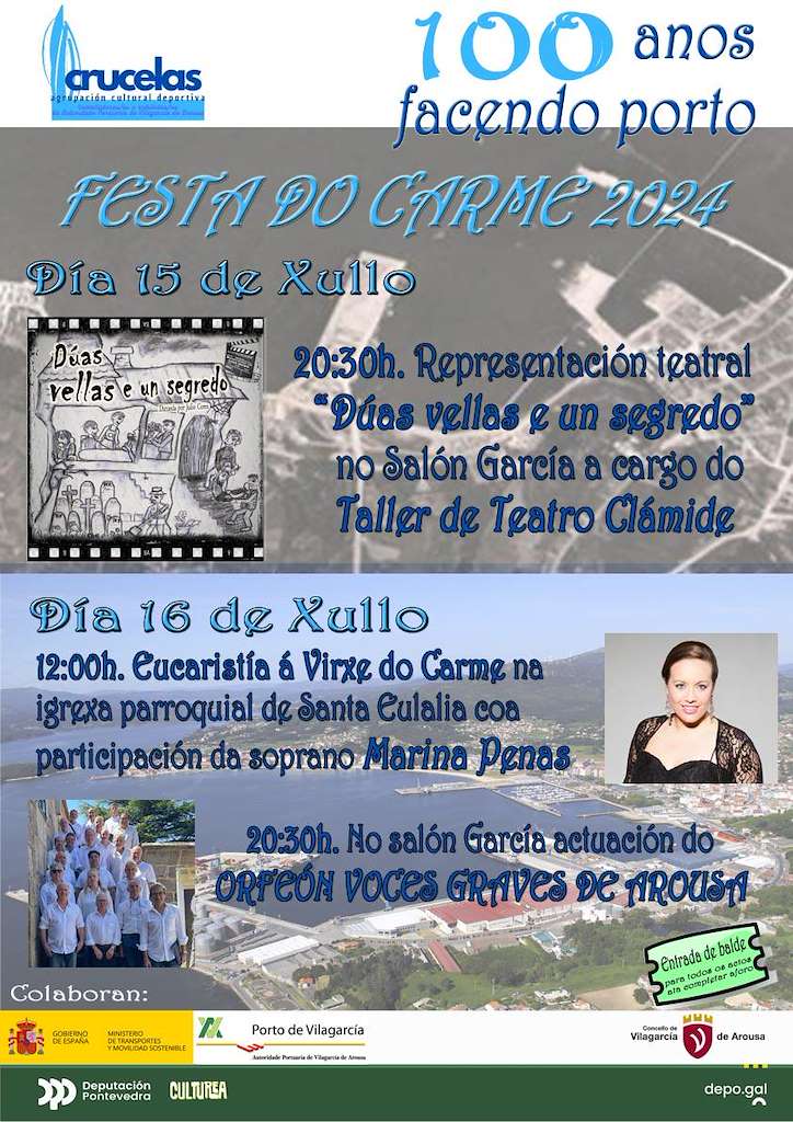 Festa do Carme da Asociación Crucelas en Vilagarcía de Arousa