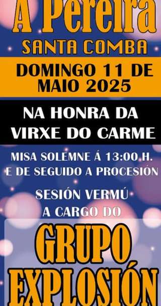 Fechas, información, programa, cartel, imágenes, mapa y ubicación de Festa do Carme da Pereira  en  Santa Comba